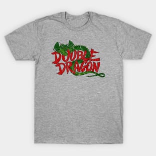 Double dragon distressed logo T-Shirt